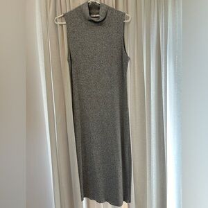 Gray Sleeveless Knit Dress